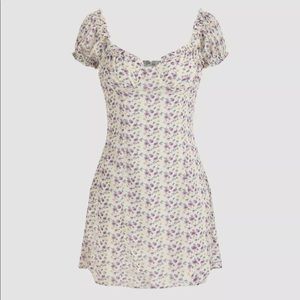 Cider Floral Puff Stretchy Sleeve Mini Dress- NWT
